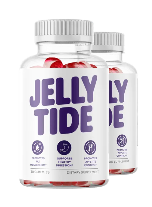 Two bottles of JellyTide Apple Cider Vinegar and BHB gummies