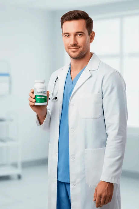 Illustrative image of a person holding the JointBrex bottle