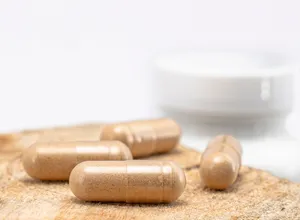 Maca root supplement capsules
